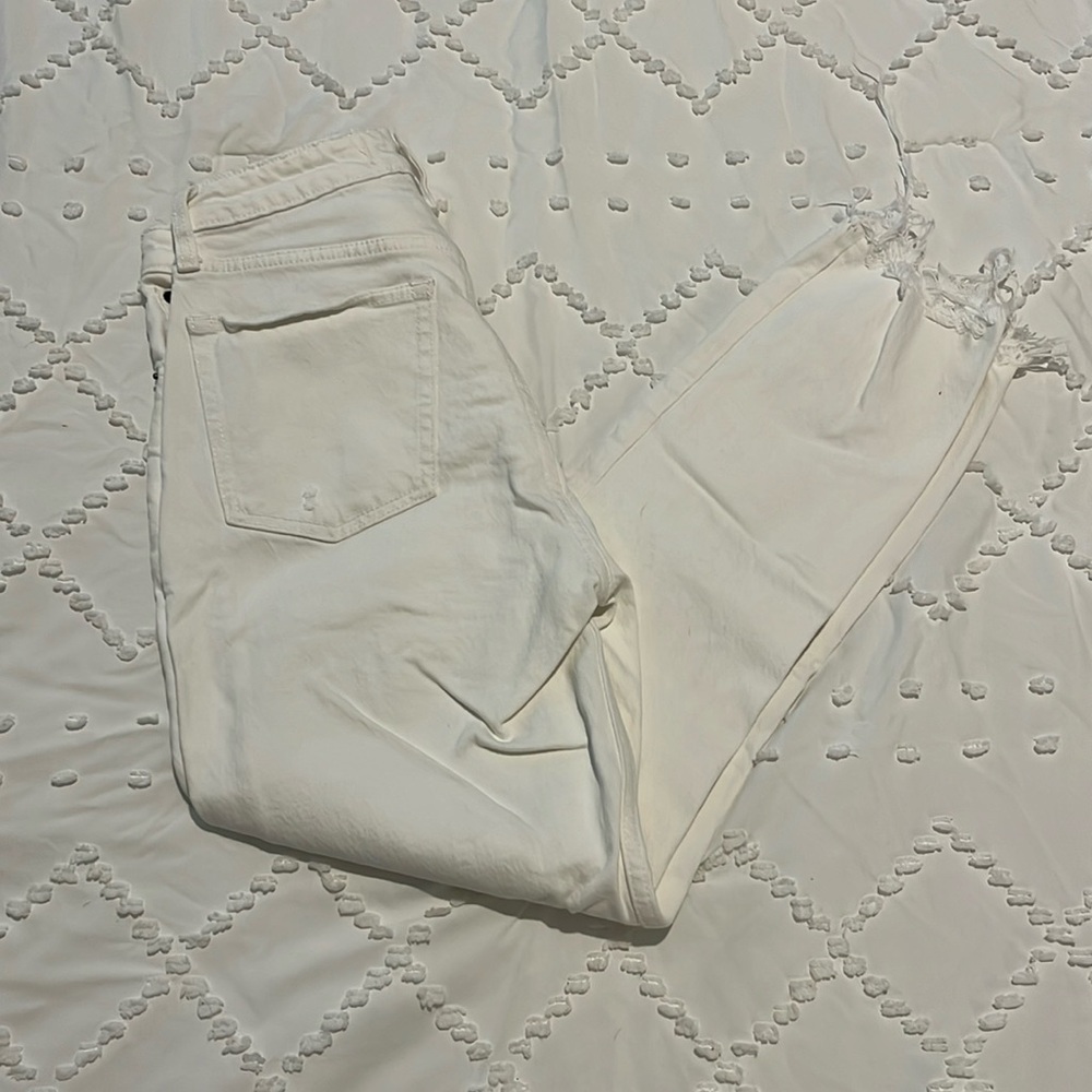 Abercrombie White Skinny High Rise Curve Love Jeans, Size 26/2S